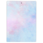 Dreamy Watercolor Pink Blau Türkis Klemmbrett (Rückseite)