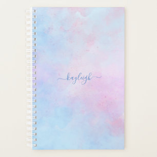 Dreamy Watercolor Pink Blau Türkis Planer