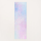 Dreamy Watercolor Pink Blau Türkis Yogamatte (Vorderseite)