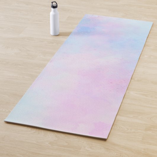 Dreamy Watercolor Pink Blau Türkis Yogamatte (Beispiel)