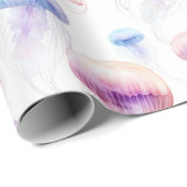 Dreamy Watercolor Quellyfish Geschenkwrake Geschenkpapier (Rolleneckpunkt)