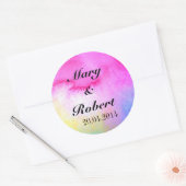 Dreamy Watercolor Runder Aufkleber (Umschlag)