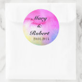 Dreamy Watercolor Runder Aufkleber (Tasche)