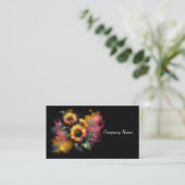 Dreamy Watercolor Sonnenblumen Visitenkarte (Stehend Vorderseite)