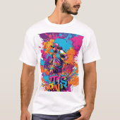 Dreamy Watercolor T - Shirt mit künstlerischem Fla (Vorderseite)