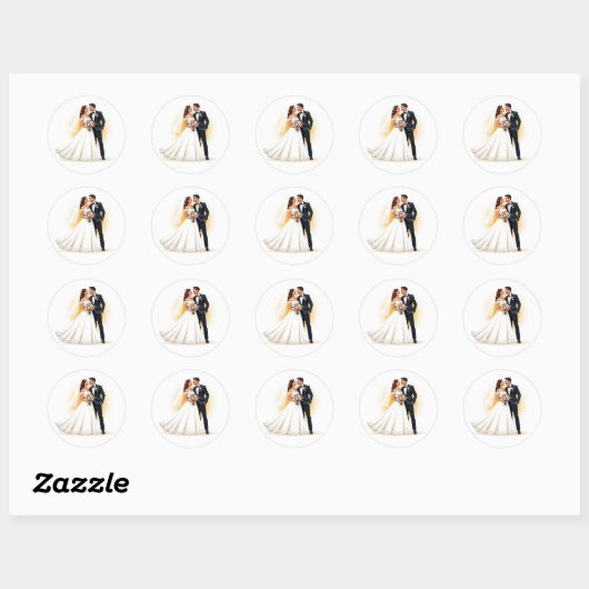Dreamy Wedding Couple Sticker Set (Blatt)