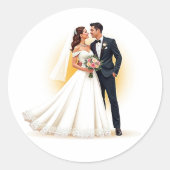 Dreamy Wedding Couple Sticker Set (Vorderseite)