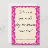 Dreamy Wedding Einladungen mit rosa Rosen (Vorderseite)