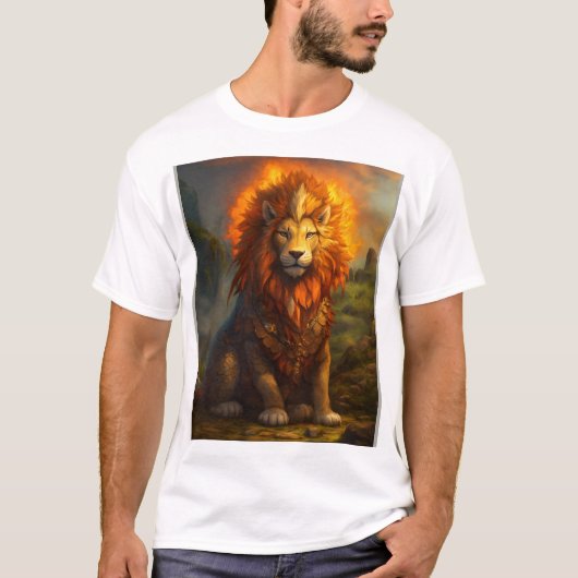 "Dreamy Whimsical Lion T - Shirt Design" (Vorderseite)