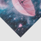 Dreamy Whimsical Pink Umbrella Decoupage Papier (Ausschnitt)
