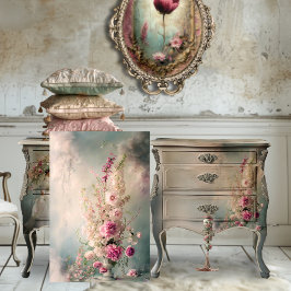 Dreamy Whimsical Vase & Floral Still Life Seidenpapier