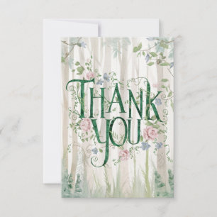Dreamy Whimsical Woods Woodland Dankeskarte