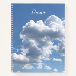 Dreamy White Clouds Foto Grosses SpiralNotebook Notizblock