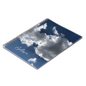 Dreamy White Clouds Foto Spiral Notebook Notizblock (Linke Seite)