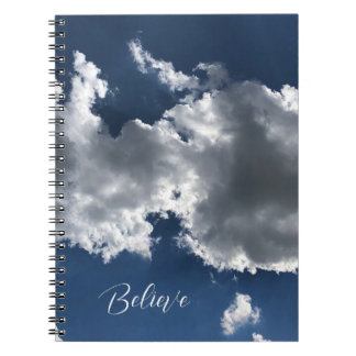 Dreamy White Clouds Foto Spiral Notebook Notizblock
