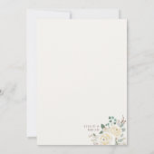 Dreamy White Floral Save the Date (Rückseite)