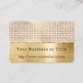 Dreamy White Glitzy Gold Sparkle Visitenkarte (Vorderseite)