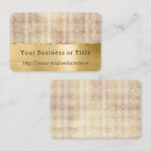 Dreamy White Glitzy Gold Sparkle Visitenkarte (Vorne/Hinten)