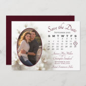 Dreamy White Orchids Hochzeitskalender & Foto Save The Date (Vorne/Hinten)