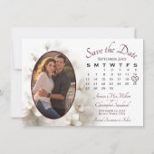 Dreamy White Orchids Hochzeitskalender & Foto Save The Date (Vorderseite)