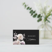 Dreamy White Rolse Visitenkarte (Stehend Vorderseite)