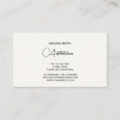 Dreamy White Rolse Visitenkarte (Rückseite)