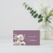 Dreamy White Rolse Visitenkarte (Stehend Vorderseite)