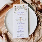 Dreamy Wildblume Fairy Birthday Menu Card Einladung