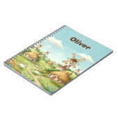 Dreamy Windmill Village Notizblock (Linke Seite)