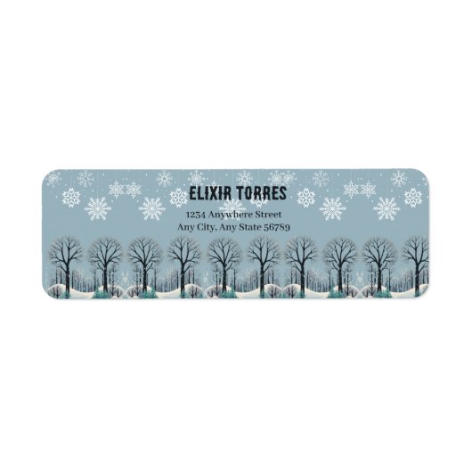 Dreamy Winter Forest Snowflakes Babydusche (Vorne)