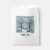 Dreamy Winter Forest Snowflakes Babydusche Geschenktütchen (Vorderseite)