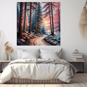Dreamy Winter Landschaft Wand Kunstgedicht Poster