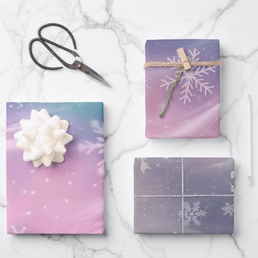Dreamy Winter Weihnachten Geschenkpapier Set (Vorderseite)