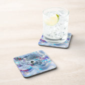 Dreamy Winter Wonderland Lights Getränkeuntersetzer (Rechte Seite)