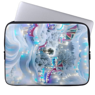 Dreamy Winter Wonderland Lights Laptopschutzhülle