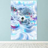 Dreamy Winter Wonderland Lights Leinwanddruck (Insitu (Holzboden))