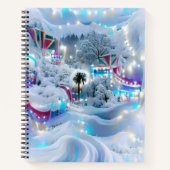 Dreamy Winter Wonderland Lights Notizblock (Vorderseite)
