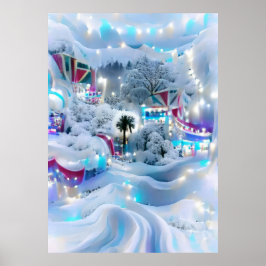 Dreamy Winter Wonderland Lights Poster