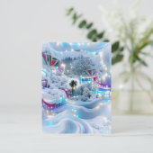 Dreamy Winter Wonderland Lights Postkarte (Stehend Vorderseite)