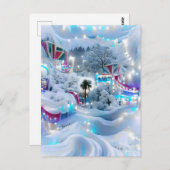 Dreamy Winter Wonderland Lights Postkarte (Vorne/Hinten)