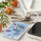 Dreamy Winter Wonderland Lights Schlüsselanhänger (Vorderseite rechts)