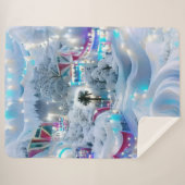 Dreamy Winter Wonderland Lights Sherpadecke (Vorderseite (Horizontal))
