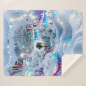Dreamy Winter Wonderland Lights Sherpadecke (Vorderseite (Horizontal))