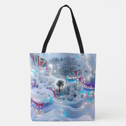 Dreamy Winter Wonderland Lights Tasche (Vorderseite)