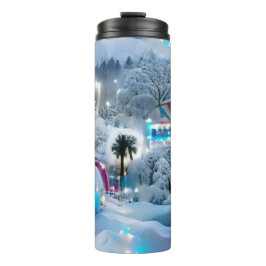 Dreamy Winter Wonderland Lights Thermosbecher
