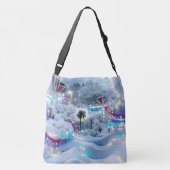 Dreamy Winter Wonderland Lights Tragetaschen Mit Langen Trägern (Rückseite)