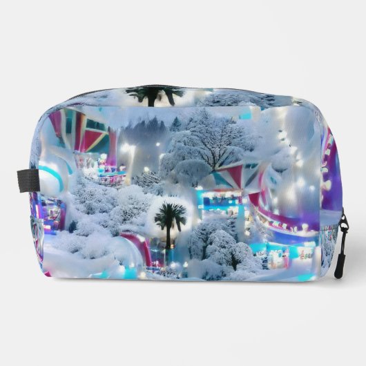 Dreamy Winter Wonderland Lights Waschbeutel (Vorderseite)