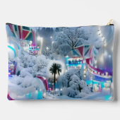 Dreamy Winter Wonderland Lights Zubehörtasche (Rückseite)