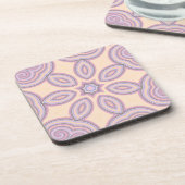 Dreamy Wirbel - Pastellpsychedelisches Muster Getränkeuntersetzer (Linke Seite)
