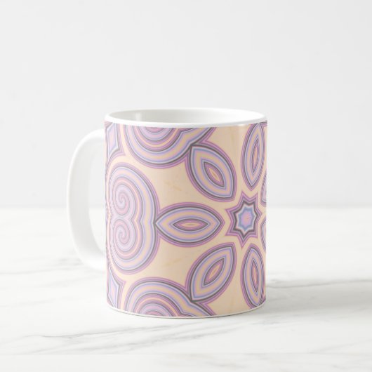 Dreamy Wirbel - Pastellpsychedelisches Muster Kaffeetasse (Vorderseite Links)